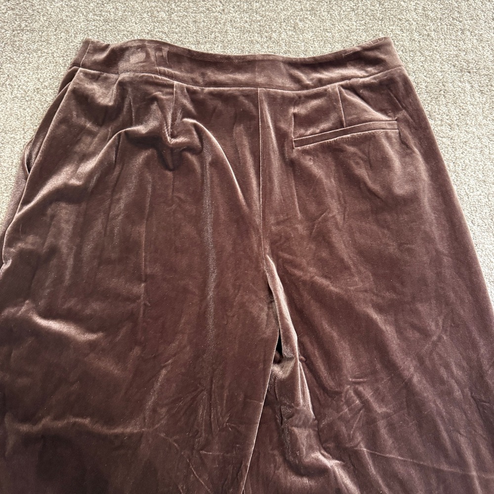 Sofia Jeans Velvet‎ Wide Leg Pants French Toast Brown Size 16 Luxury Evening - Picture 10 of 10